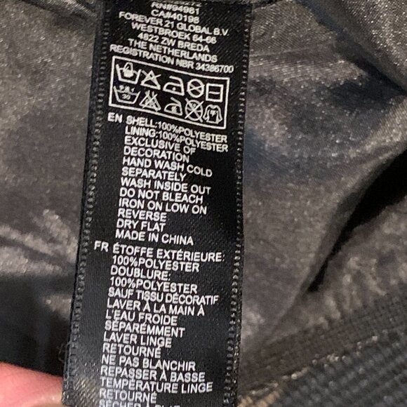 Forever 21 Black Sequin Mini Skirt Sz S #208J - Picture 8 of 8